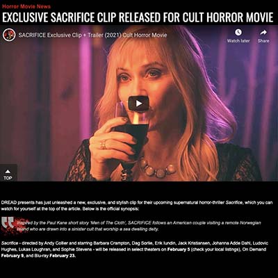 EXCLUSIVE SACRIFICE CLIP RELEASED FOR CULT HORROR MOVIE